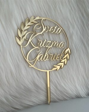 Topper Sveta Krizma sa imenom u krugu