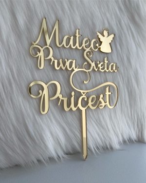 Topper Prva Sveta Pričest sa imenom i anđelićem