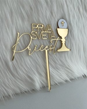 Topper Prva Sveta Pričest kalež i bijela hostija