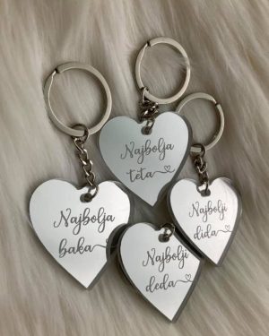 Privjesak za ključeve – Najbolji dida / deda / teta (natpis po želji)