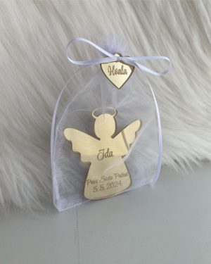 Zahvalnica magnet – zrcalno srce i vezica